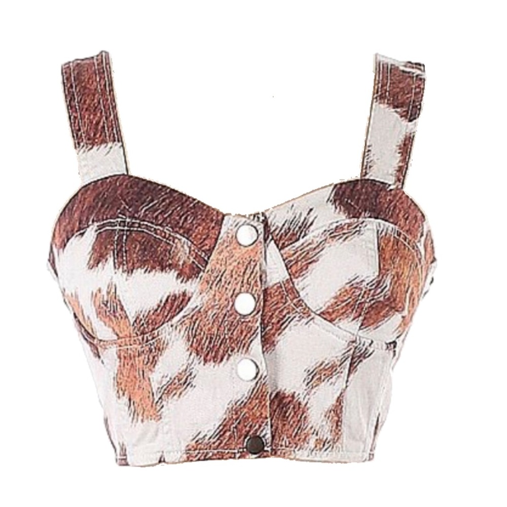 Cider Denim Crop Top Small